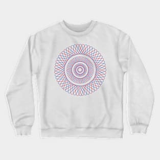 Red and Blue Spirograph Crewneck Sweatshirt